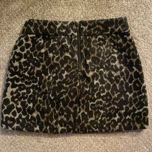 Cheetah/ Leopard Wool Skirt